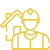 Ícone homem e casa